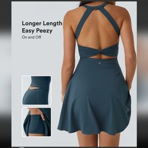 Women's Halara Cross-Back Dress in Blue, Easy Peasy